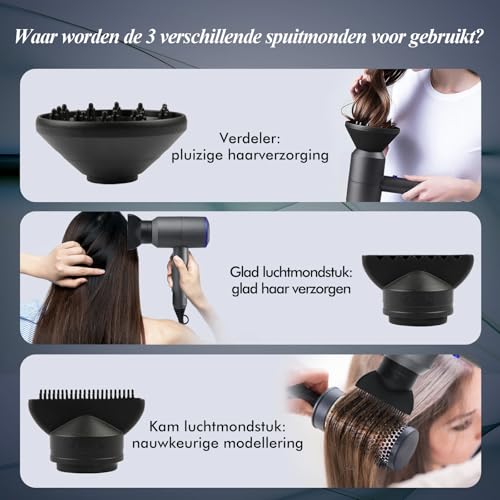 Hair Dryer with Diffuser attachment-The Mainhair Shop
