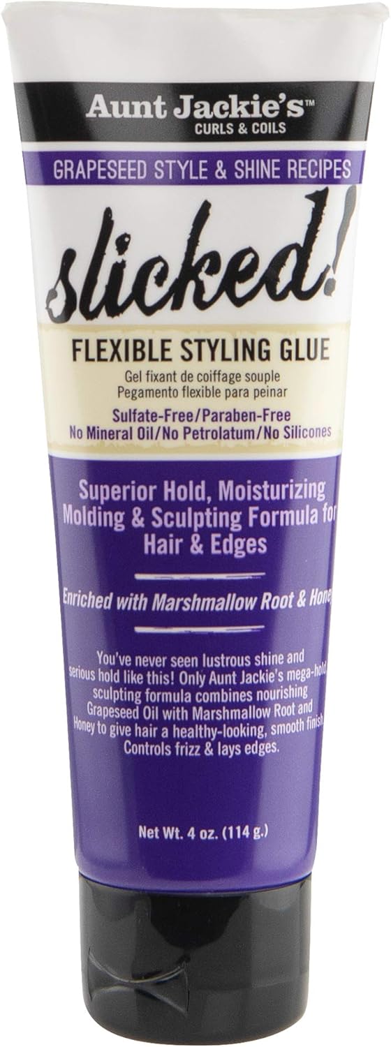 Aunt Jackie's Grapeseed Slicked Flexible Styling Glue 4oz-The Mainhair Shop