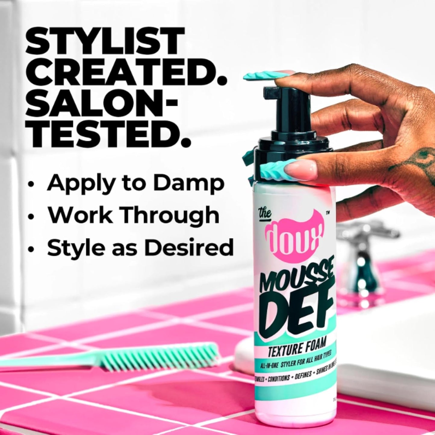 Doux Mousse DEF Foam all in one styler for all hair types-The Mainhair Shop