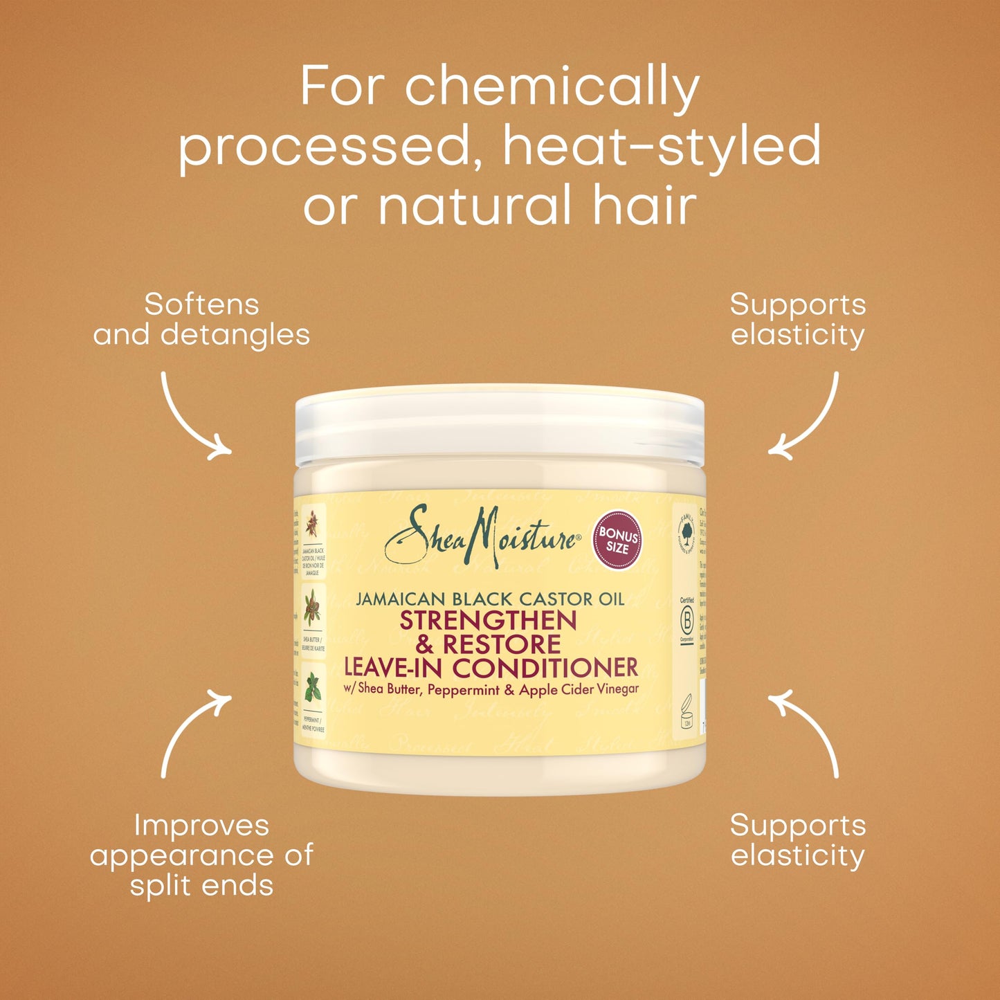 Shea Moisture Jamaican black caster oil Leave in conditioner-The Mainhair Shop