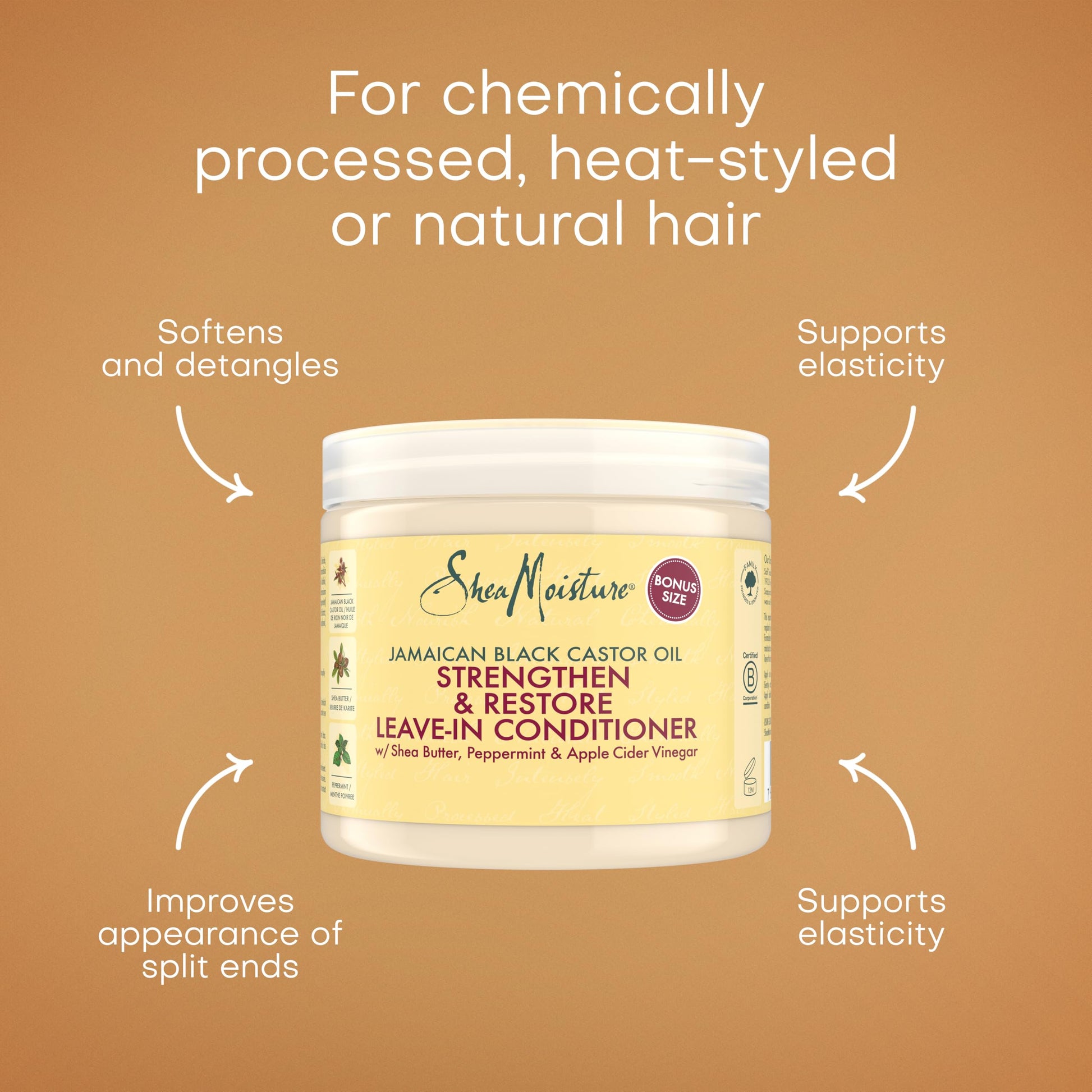 Shea Moisture Jamaican black caster oil Leave in conditioner-The Mainhair Shop