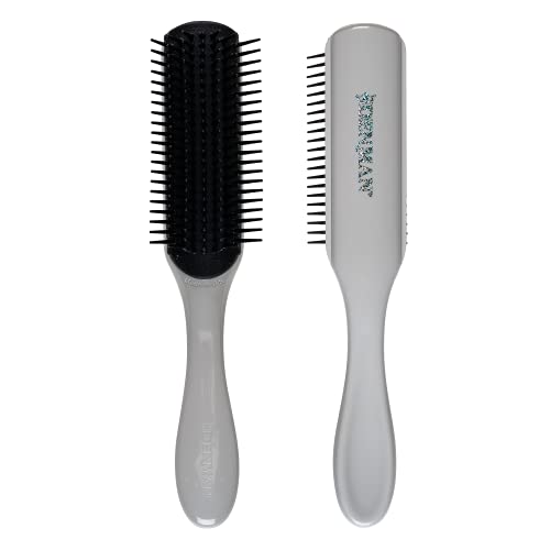 Denman Curly Hair Brush D3 (Black & Red) 7 Row Styling Brush for Detangling, Separating, Shaping and Defining Curls - For Women and Men-The Mainhair Shop