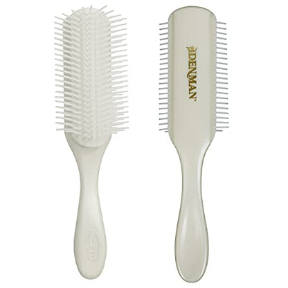 Denman Curly Hair Brush D3 (Black & Red) 7 Row Styling Brush for Detangling, Separating, Shaping and Defining Curls - For Women and Men-The Mainhair Shop