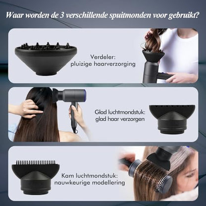 Hair Dryer with Diffuser attachment-The Mainhair Shop