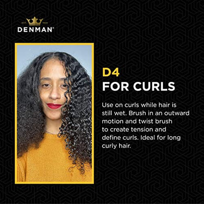 Denman Curly Hair Brush D3 (Black & Red) 7 Row Styling Brush for Detangling, Separating, Shaping and Defining Curls - For Women and Men-The Mainhair Shop