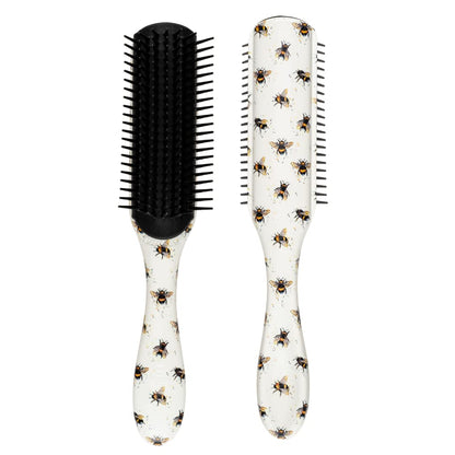 Denman Curly Hair Brush D3 (Black & Red) 7 Row Styling Brush for Detangling, Separating, Shaping and Defining Curls - For Women and Men-The Mainhair Shop