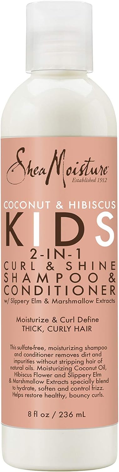 Shea Moisture Coconut & Hibiscus Kids 2 in 1 Shampoo and Conditioner + Detangler-The Mainhair Shop