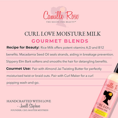 Camille Rose Curl Love Moisture Milk, Leave-In Conditioning Cream for Curls and Coils-The Mainhair Shop