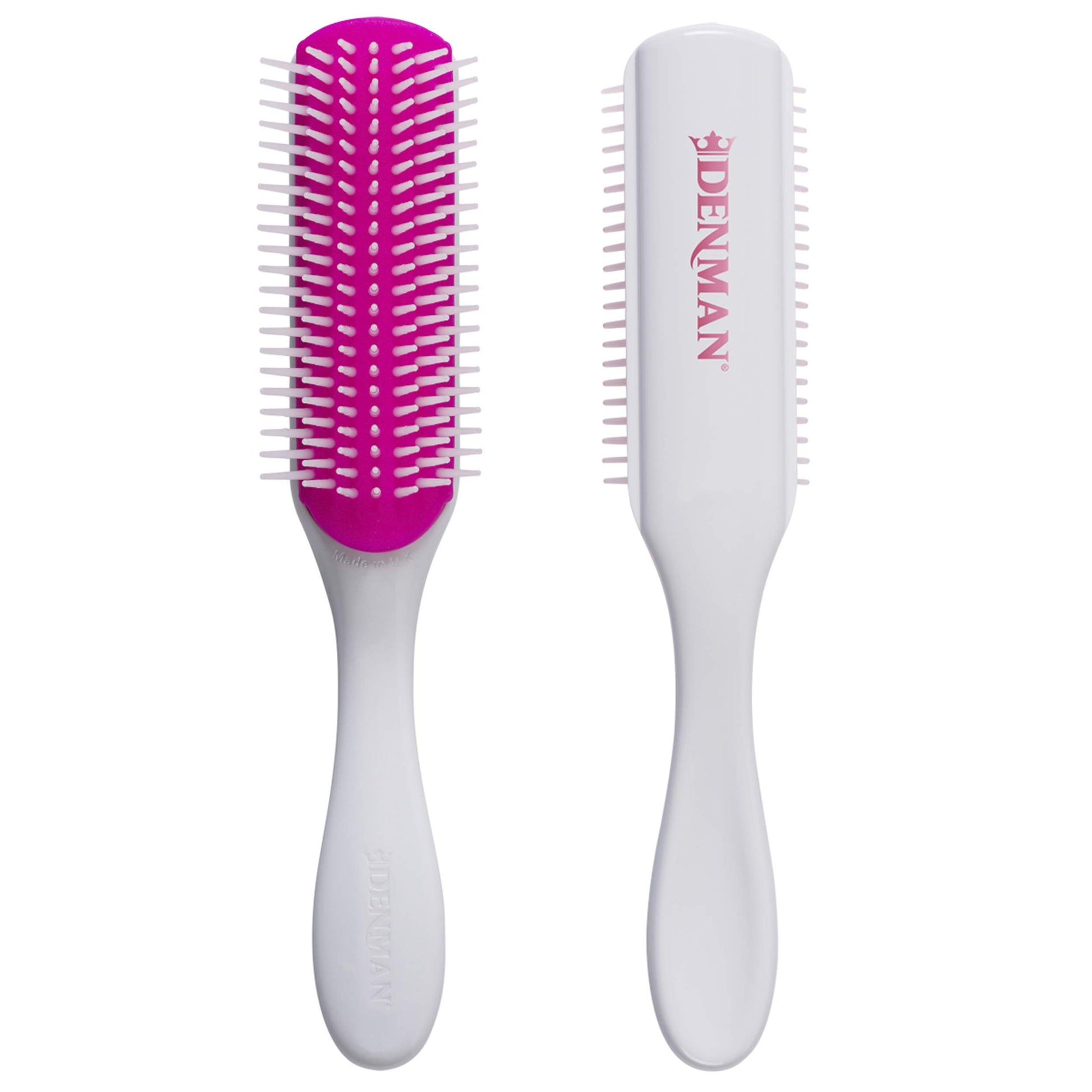 Denman Curly Hair Brush D3 (Black & Red) 7 Row Styling Brush for Detangling, Separating, Shaping and Defining Curls - For Women and Men-The Mainhair Shop