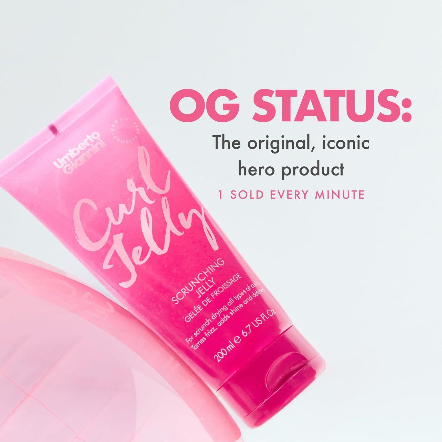 Umberto Giannini Curl Jelly Kit - Curl Scrunching Jelly, Curl Wash Shampoo, Curl Care Conditioner & Curl Jelly Refresh Styling Spray - Style Kit