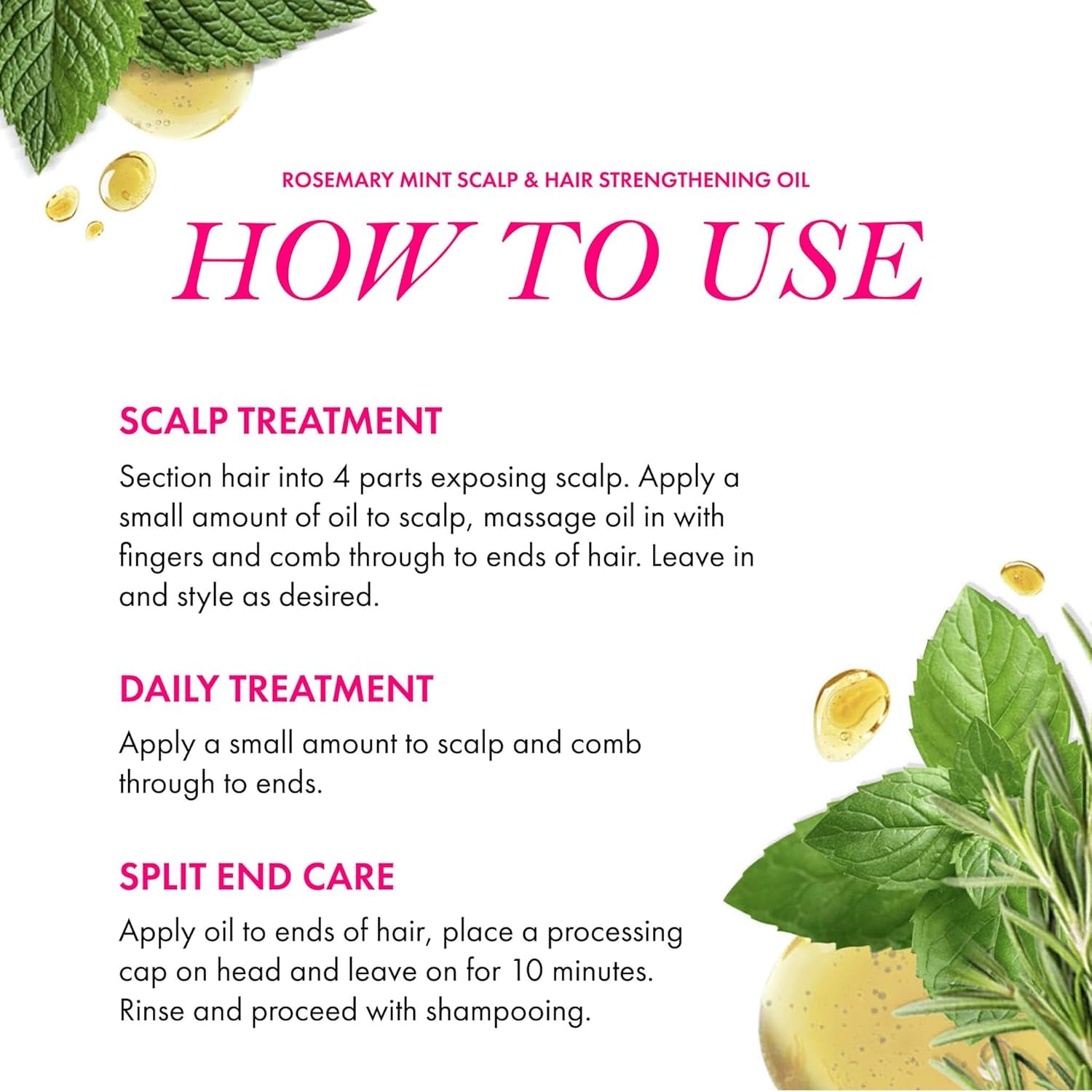 Mielle Rosemary Mint Scalp & hair strengthening Oil-The Mainhair Shop