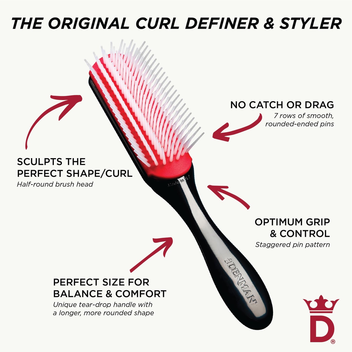 Denman Curly Hair Brush