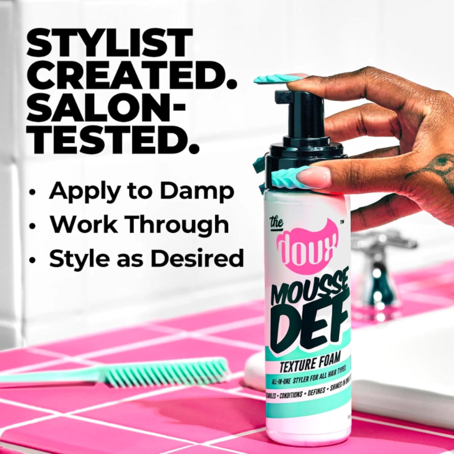 Doux Mousse DEF Foam all in one styler for all hair types-The Mainhair Shop