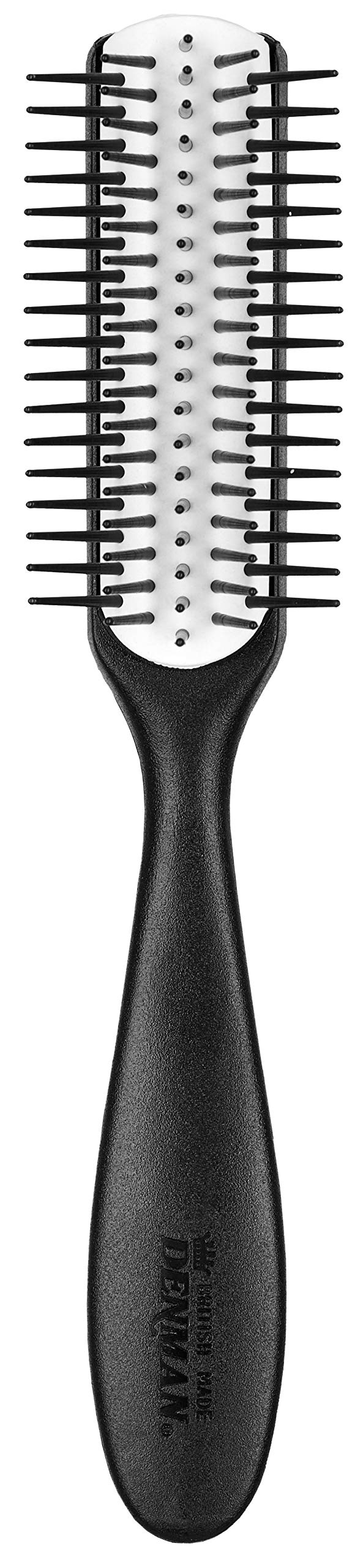 Denman Curly Hair Brush D3 (Black & Red) 7 Row Styling Brush for Detangling, Separating, Shaping and Defining Curls - For Women and Men-The Mainhair Shop