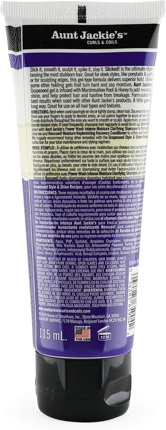 Aunt Jackie's Grapeseed Slicked Flexible Styling Glue 4oz-The Mainhair Shop