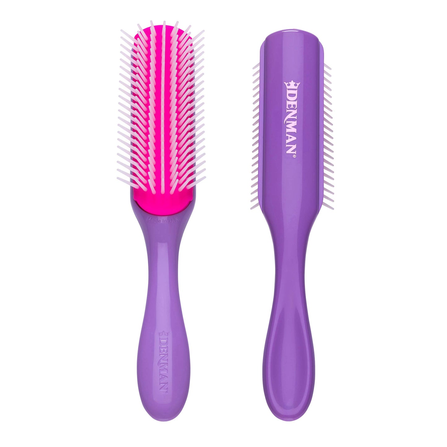 Denman Curly Hair Brush D3 (Black & Red) 7 Row Styling Brush for Detangling, Separating, Shaping and Defining Curls - For Women and Men-The Mainhair Shop