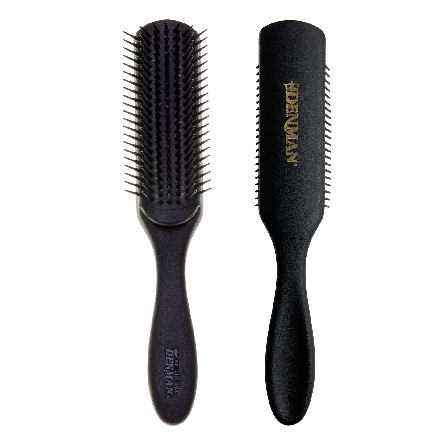 Denman Curly Hair Brush D3 (Black & Red) 7 Row Styling Brush for Detangling, Separating, Shaping and Defining Curls - For Women and Men-The Mainhair Shop