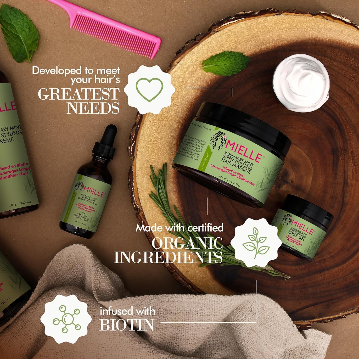 Mielle Organics Rosemary Mint Hair Masque-The Mainhair Shop
