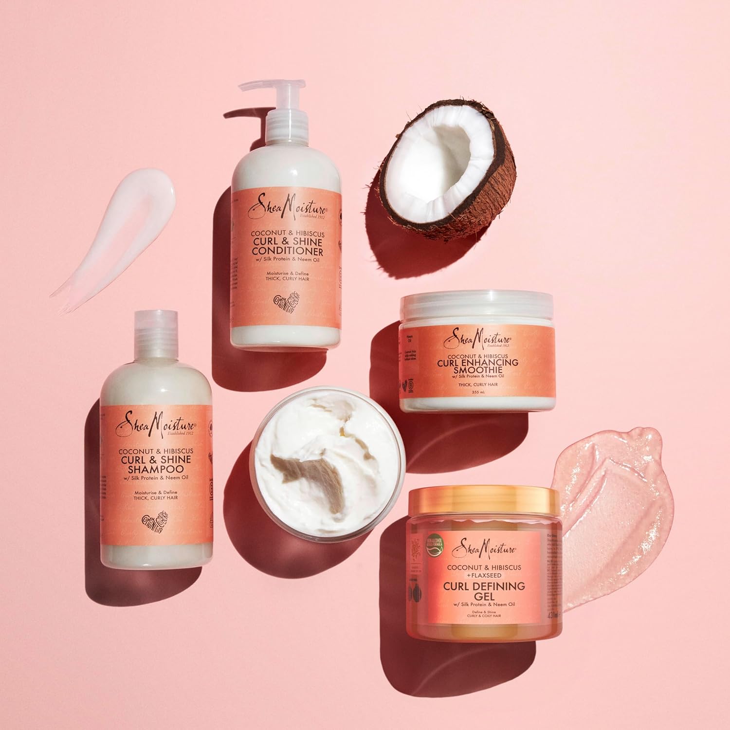 Shea moisture coconut & hibiscus + flaxseed curl defining gel-The Mainhair Shop