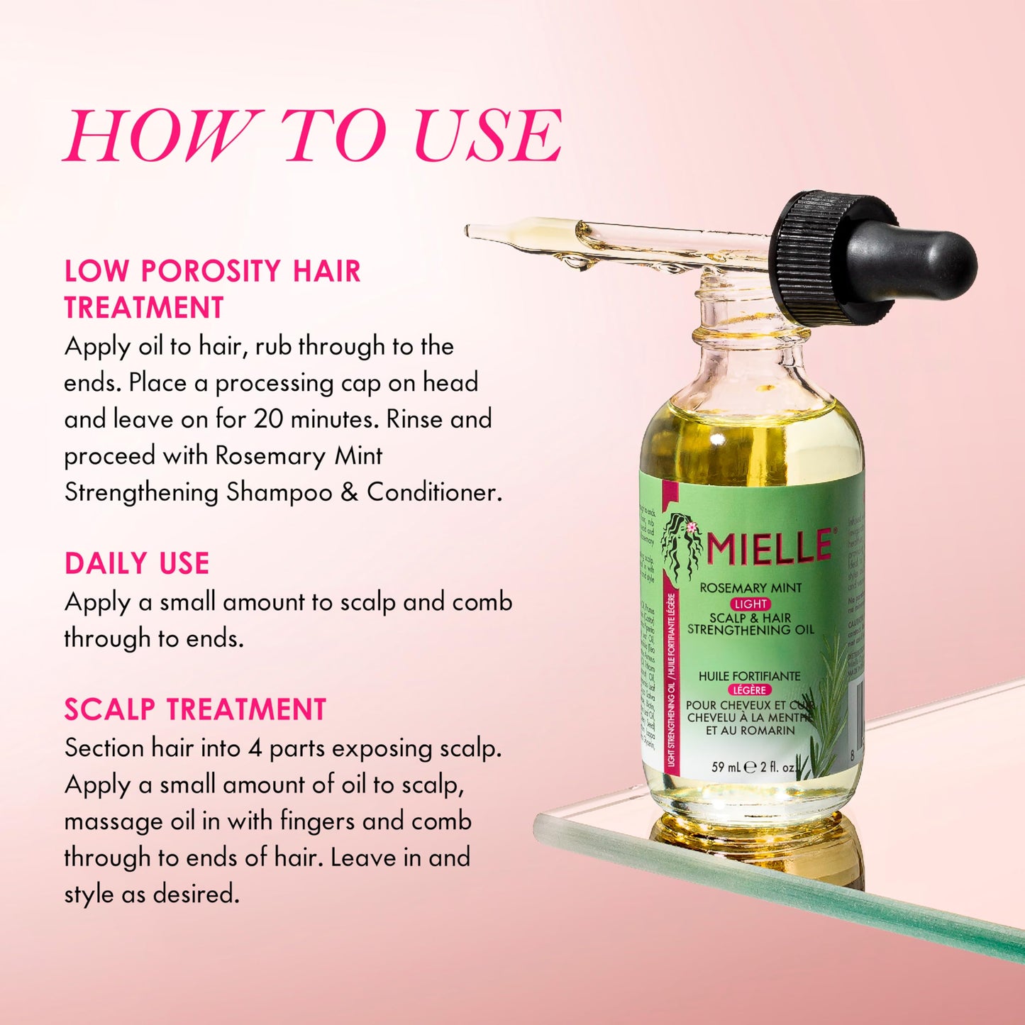 Mielle Rosemary Mint Scalp & hair strengthening Oil-The Mainhair Shop