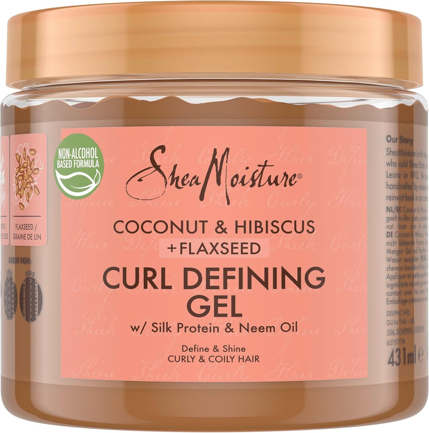 Shea moisture coconut & hibiscus + flaxseed curl defining gel-The Mainhair Shop