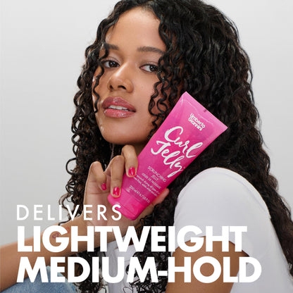 Umberto Giannini Curl Jelly Kit - Curl Scrunching Jelly, Curl Wash Shampoo, Curl Care Conditioner & Curl Jelly Refresh Styling Spray - Style Kit